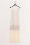 SWAYING 25 Spring and Summer Two-piece Suspender Fishtail Long Skirt SW-SW25SS2L02C1-BAI White